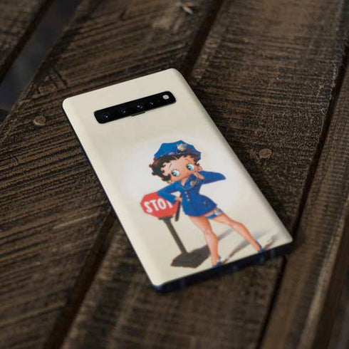 Betty Boop The Police Officer Galaxy S10 Skin