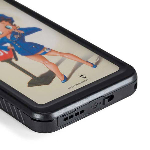 Betty Boop The Police Officer Galaxy S24 Plus Waterproof Case