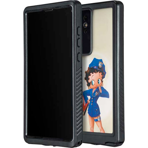 Betty Boop The Police Officer Galaxy S24 Ultra Waterproof Case