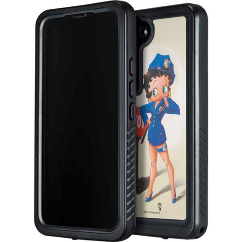 Betty Boop The Police Officer Galaxy S24 Waterproof Case