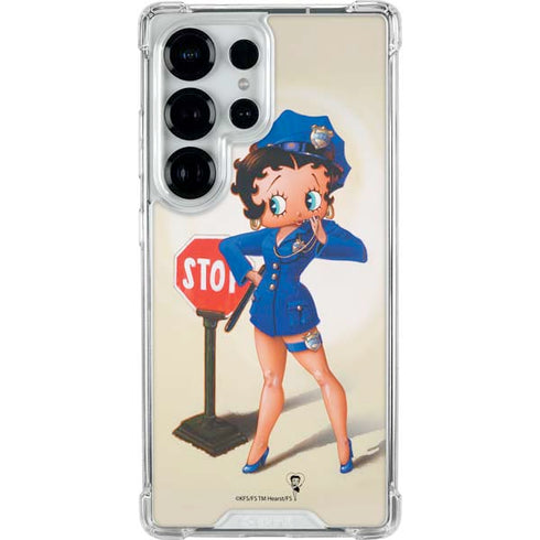 Betty Boop The Police Officer Galaxy S25 Ultra Clear Case