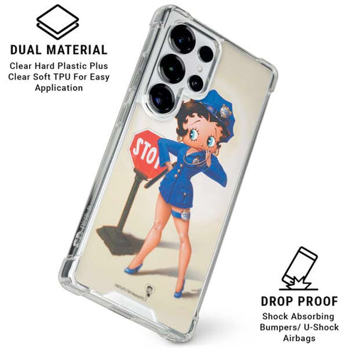 Betty Boop The Police Officer Galaxy S26 Ultra Clear Case