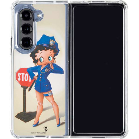 Betty Boop The Police Officer Galaxy Z Fold5 5G Clear Case