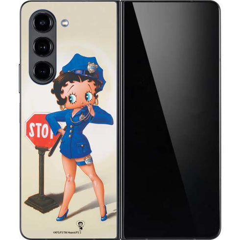 Betty Boop The Police Officer Galaxy Z Fold5 5G Skin