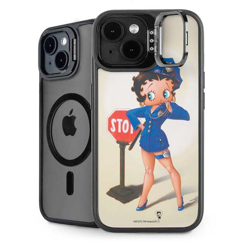 Betty Boop The Police Officer iPhone 14 Plus Kickstand Case
