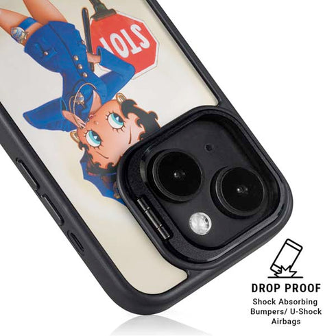Betty Boop The Police Officer iPhone 14 Plus Kickstand Case