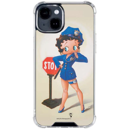 Betty Boop The Police Officer iPhone 15 Clear Case