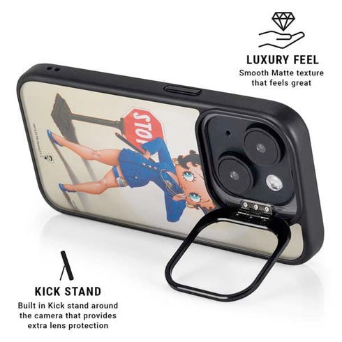 Betty Boop The Police Officer iPhone 15 Kickstand Case