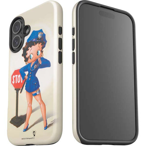 Betty Boop The Police Officer iPhone 16 Impact Case