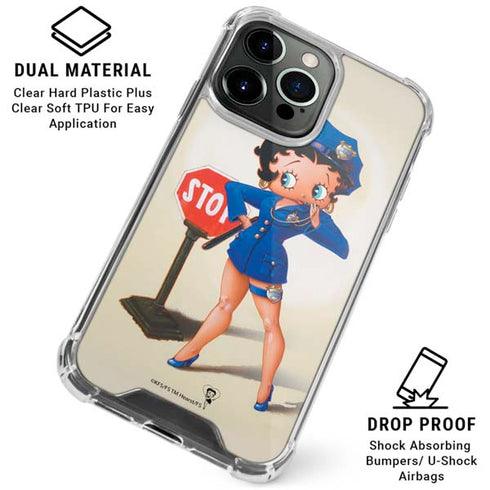 Betty Boop The Police Officer iPhone 16 Pro Clear Case