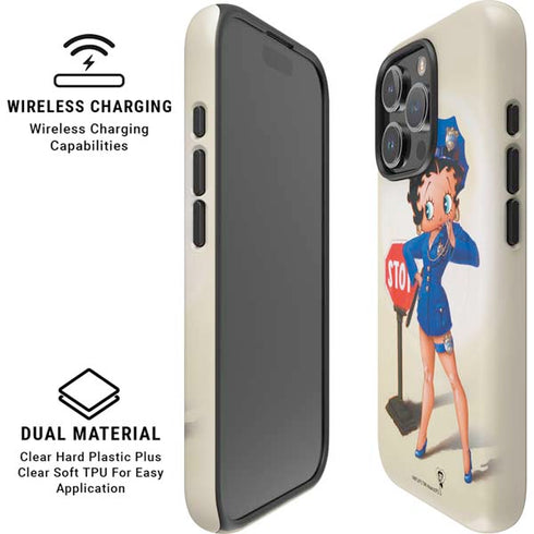 Betty Boop The Police Officer iPhone 16 Pro Magsafe Impact Case