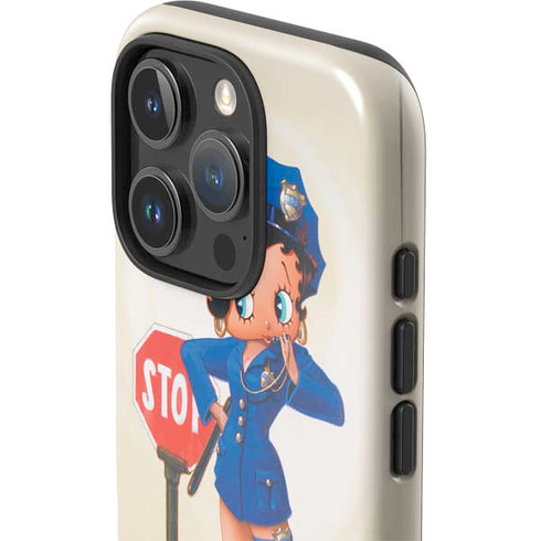 Betty Boop The Police Officer iPhone 16 Pro Max Impact Case