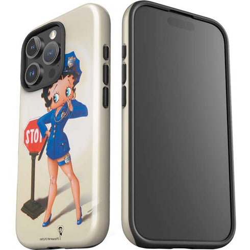 Betty Boop The Police Officer iPhone 16 Pro Max Impact Case