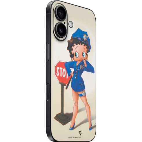 Betty Boop The Police Officer iPhone 16 Skin