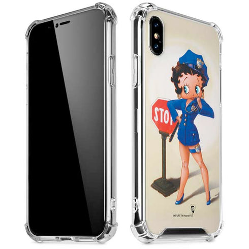 Betty Boop The Police Officer iPhone X/XS Clear Case