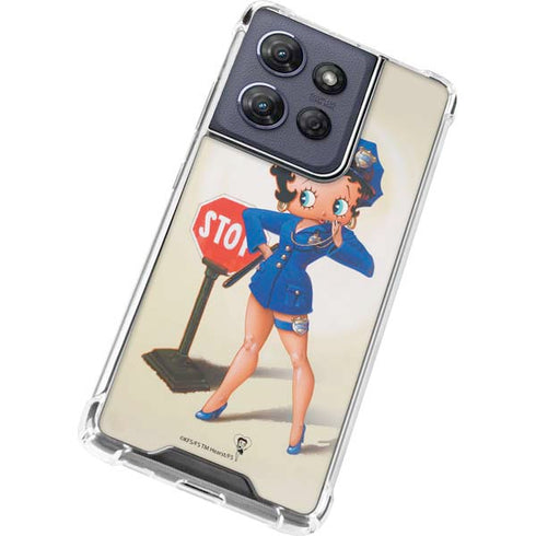 Betty Boop The Police Officer Moto G 5G (2025) Clear Case