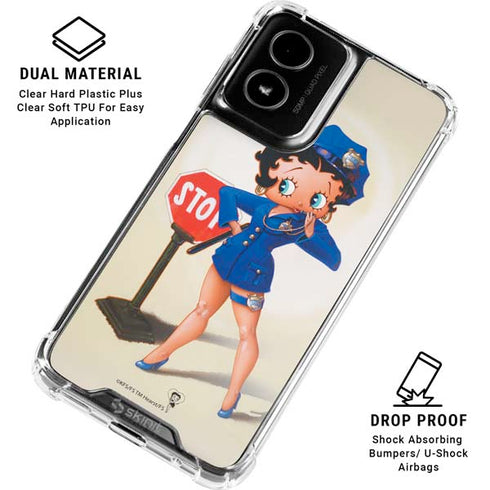 Betty Boop The Police Officer Moto G Power 5G (2024) Clear Case