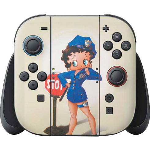 Betty Boop The Police Officer Nintendo Switch 2 (2025) Joy-Con Controller Skin