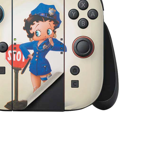 Betty Boop The Police Officer Nintendo Switch 2 (2025) Joy-Con Controller Skin