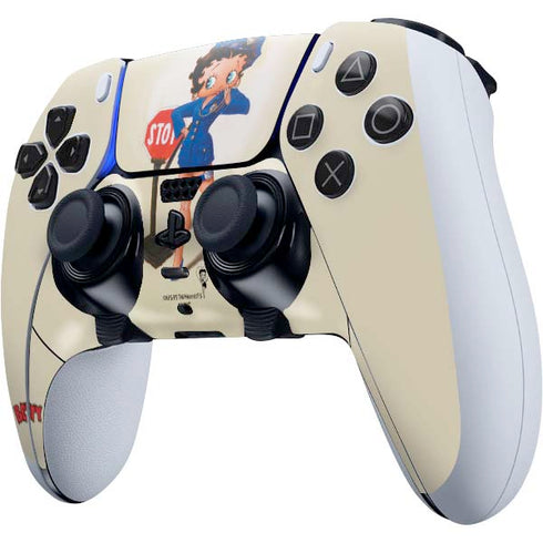 Betty Boop The Police Officer PS5 DualSense Edge Pro Controller Skin