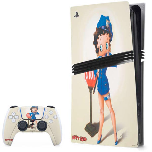 Betty Boop The Police Officer PlayStation PS5 Skins