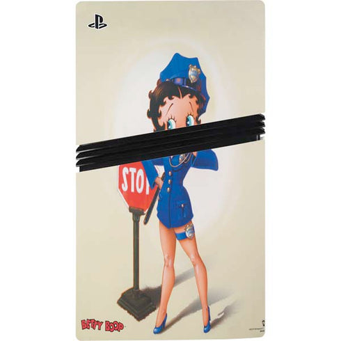 Betty Boop The Police Officer PS5 Pro Disk Bundle Skin