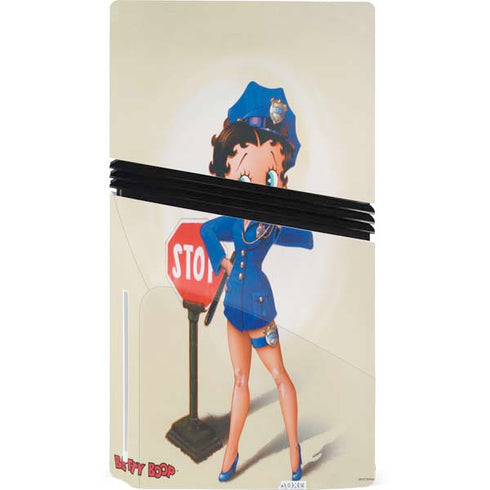 Betty Boop The Police Officer PS5 Pro Disk Console Skin