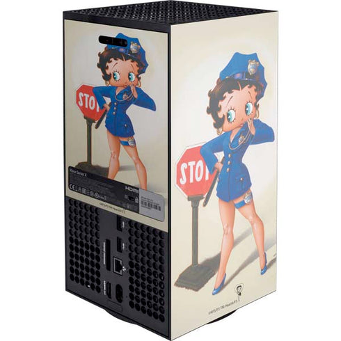 Betty Boop The Police Officer XBox Series X Digital Edition Console Skin