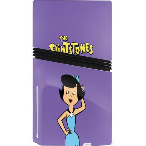 The Flinstones Betty Rubble PS5 Pro Disk Console Skin