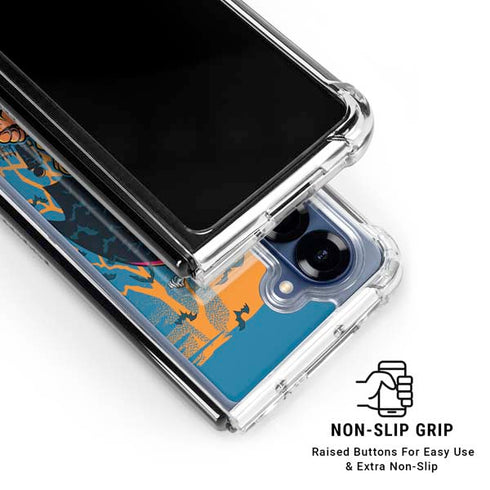 Scooby Doo Beware of Dracula Galaxy Z Fold6 Clear Case