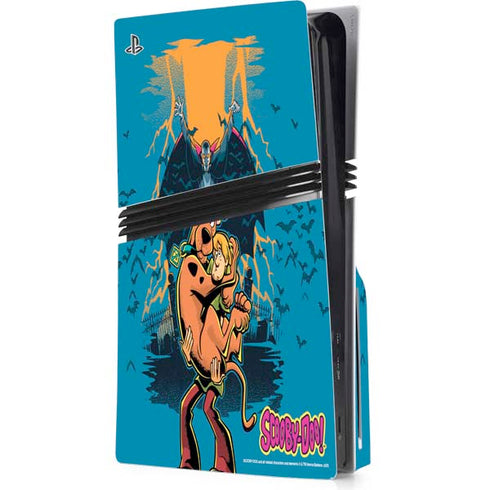 Scooby Doo Beware of Dracula PS5 Pro Disk Console Skin