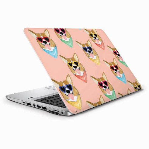 Bouffants and Broken Hearts Corgi Love HP Elitebook Skin