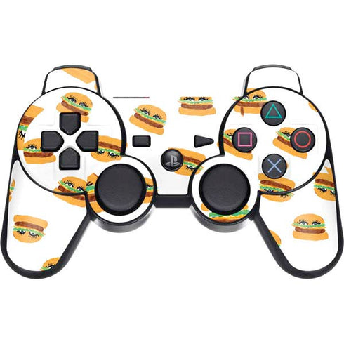 Bouffants and Broken Hearts Cute Burgers PS3 Dual Shock wireless controller Skin