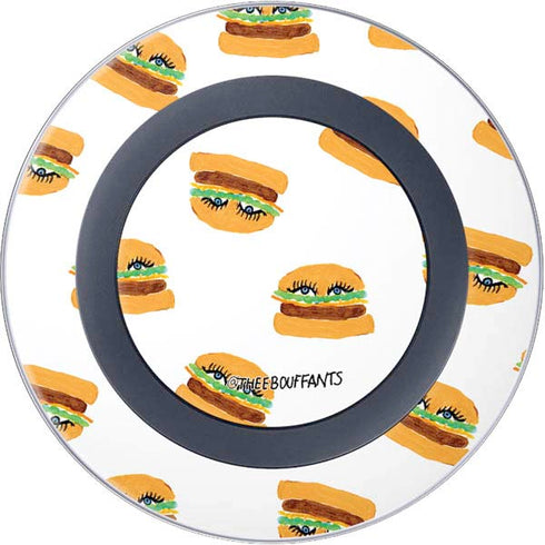 Bouffants and Broken Hearts Cute Burgers Wireless Charger Skin