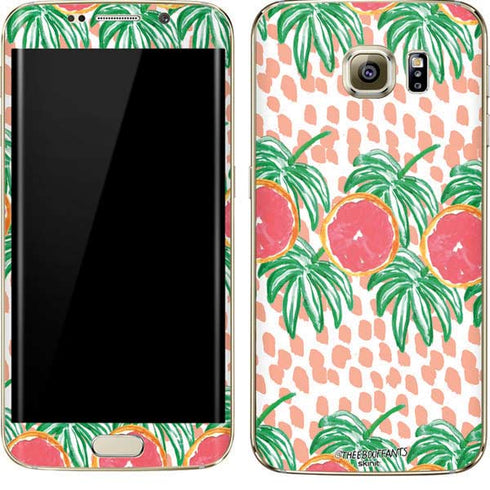 Bouffants and Broken Hearts Graphic Grapefruit Galaxy S7 Edge Skin