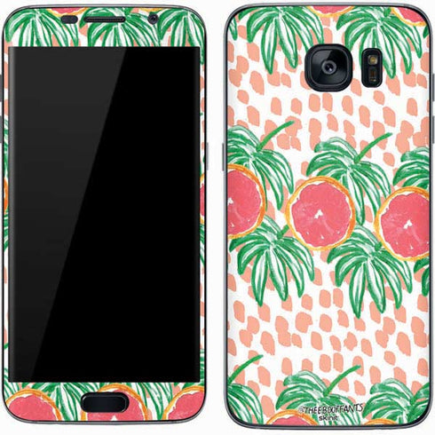 Bouffants and Broken Hearts Graphic Grapefruit Galaxy S7 Skin
