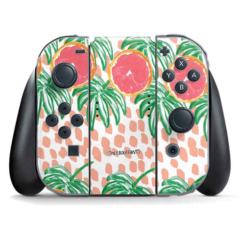 Bouffants and Broken Hearts Graphic Grapefruit Nintendo Switch (2017-2021) Joy-Con Controller Skin