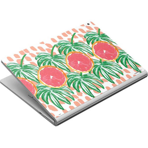Bouffants and Broken Hearts Graphic Grapefruit Surface Book Skin