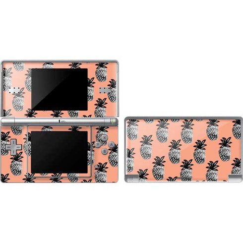 Bouffants and Broken Hearts Gray Scale Pineapple DS Lite Skin