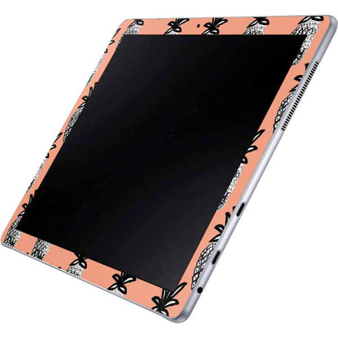 Bouffants and Broken Hearts Gray Scale Pineapple Galaxy Book 12in Skin