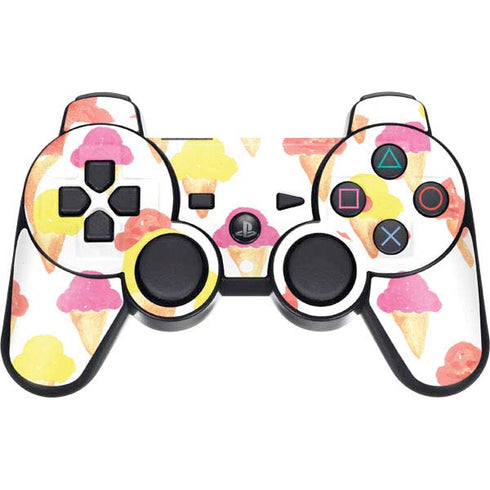 Bouffants and Broken Hearts Ice Cream PS3 Dual Shock wireless controller Skin