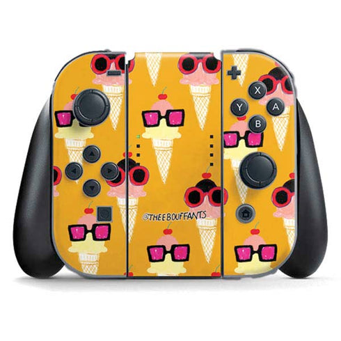 Bouffants and Broken Hearts Ice Cream with Shades Nintendo Switch (2017-2021) Joy-Con Controller Skin