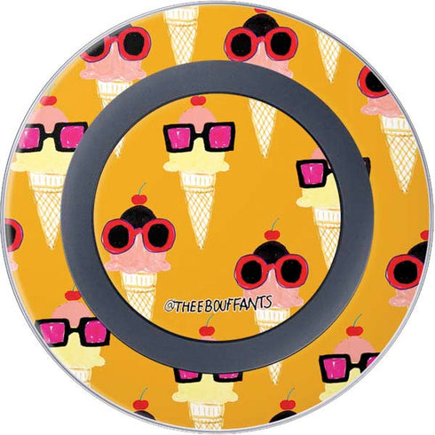 Bouffants and Broken Hearts Ice Cream with Shades Wireless Charger Skin