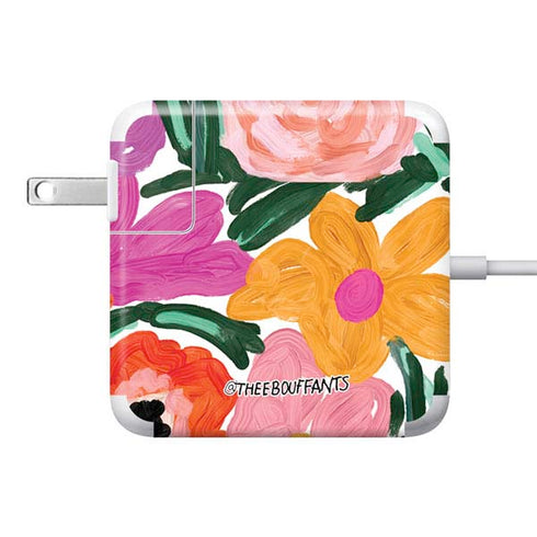 Bouffants and Broken Hearts Painterly Garden 85W Power Adapter (15 and 17 inch MacBook Pro Charger) Skin