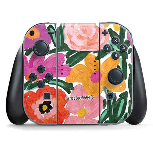 Bouffants and Broken Hearts Painterly Garden Nintendo Switch (2017-2021) Joy-Con Controller Skin