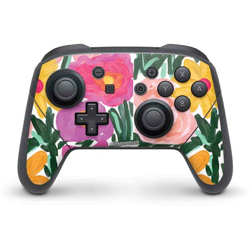 Bouffants and Broken Hearts Painterly Garden Nintendo Skins