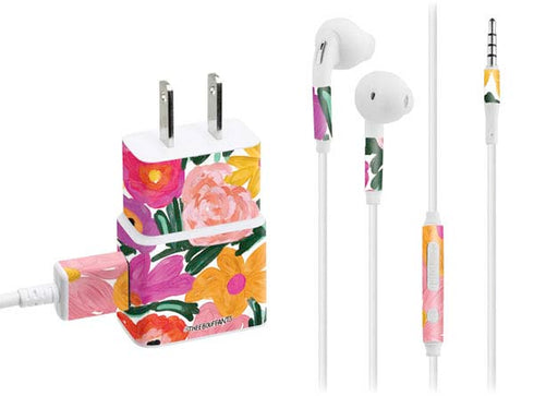Bouffants and Broken Hearts Painterly Garden Phone Charger Skin