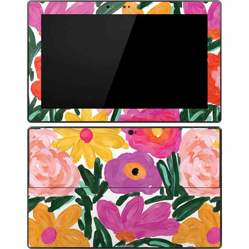 Bouffants and Broken Hearts Painterly Garden Surface Pro Tablet Skin