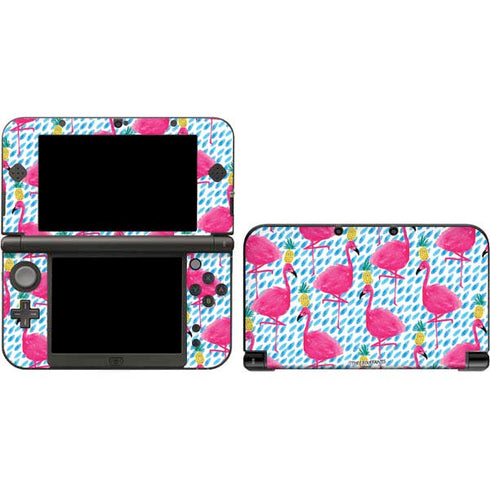 Bouffants and Broken Hearts Party Flamingos Nintendo Skins