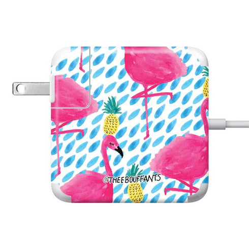 Bouffants and Broken Hearts Party Flamingos 85W Power Adapter (15 and 17 inch MacBook Pro Charger) Skin